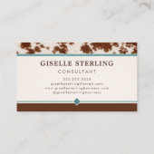 Cowgirl Western Visitenkarte (Rückseite)