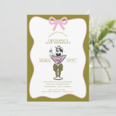 Cowgirl Whimsical Hand gezeichnet 21. Geburtstag Einladung (Stehend Vorderseite)