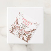 Cowgirl Wild West Rodeo Birthday Party Square Geschenkanhänger (Beispiel)