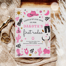 Cowgirl Wild West Rodeo Ranch Birthday Party Einladung