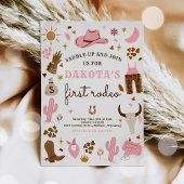 Cowgirl Wild West Rodeo Ranch Birthday Party Einladung