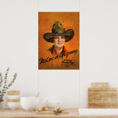 Cowgirl, Wild West Show Vintage Poster (Küche)