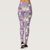 Cowgirl Wildlife Nature Horse Lila Leggings (Rückseite)