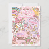 Cowgirl Willkommen Zwei Der Wilde Westen 2. Geburt Einladung (Vorderseite)