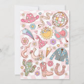 Cowgirl Willkommen Zwei Der Wilde Westen 2. Geburt Einladung (Rückseite)