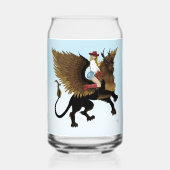 Cowgirl Winged Lion Fantasy Red Dosenglas (Vorderseite)