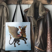 Cowgirl Winged Lion Fantasy Red Tasche