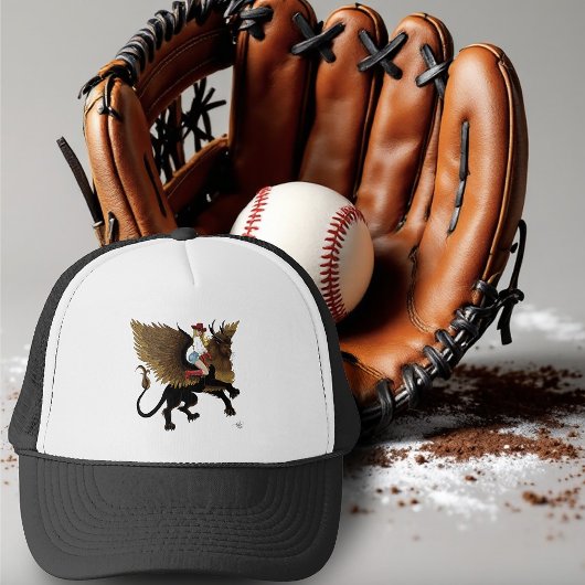 Cowgirl Winged Lion Fantasy Red Truckerkappe