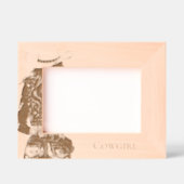 Cowgirl with Hat Geätzte Rahmen (Vorderseite)