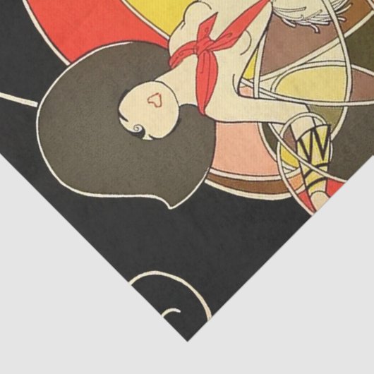 "Cowgirl With Lariat" von Jose Carlos Seidenpapier (Ausschnitt)