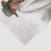 Cowgirl With Spotted Horse In Field Decoupage Seidenpapier (Ausschnitt)