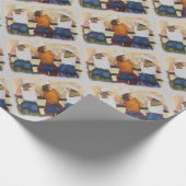 COWGIRL WRAPPING PAPIER GESCHENKPAPIER (Ecke)