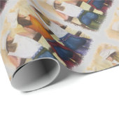 COWGIRL WRAPPING PAPIER GESCHENKPAPIER (Rolleneckpunkt)