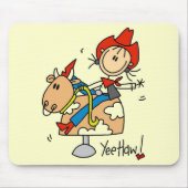 Cowgirl Yee Haw-T-Shirts und Geschenke Mousepad (Vorne)