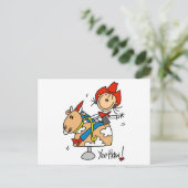 Cowgirl Yee Haw-T-Shirts und Geschenke Postkarte (Stehend Vorderseite)
