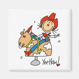 Cowgirl Yee Haw Tshirts und Geschenke Magnet