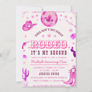 Cowgirl Zweite Rodeo-Party-Einladung Einladung