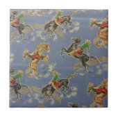 Cowgirlbronc-Reiter Fliese (Vorderseite)