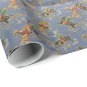 Cowgirlbronc-Reiter Geschenkpapier (Rolleneckpunkt)