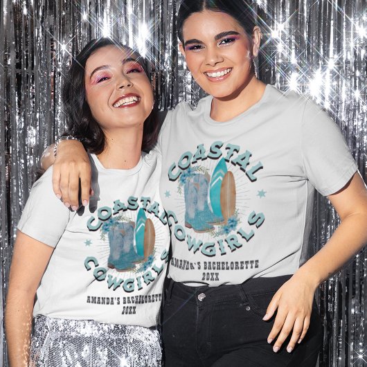Cowgirls an der Küste Bachelorette Wochenende T-Shirt