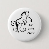 Cowgirls Black Pony Stomping Button (Vorderseite)
