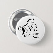 Cowgirls Black Pony Stomping Button (Vorne & Hinten)