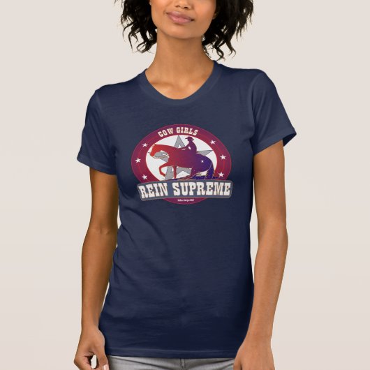 Cowgirls, die PferdeT - Shirt lenken (Vorderseite)