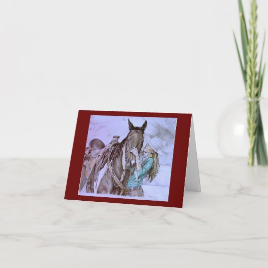 Cowgirl's Dream Grußkarte Karte (Vorderseite)