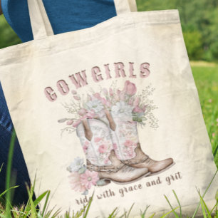 Cowgirls fahren mit Grace und Grit Tragetasche