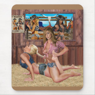 COWGIRLS KATZENKAMPF RINGEN #1 MOUSEPAD