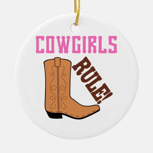 Cowgirls Keramik Ornament (Vorne)