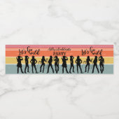 Cowgirls lasse wild Vintagen Junggeselinnen-Abschi Wasserflaschenetikett (Einzelnes Label)