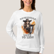 Cowgirls Liebe zum T - Shirt
