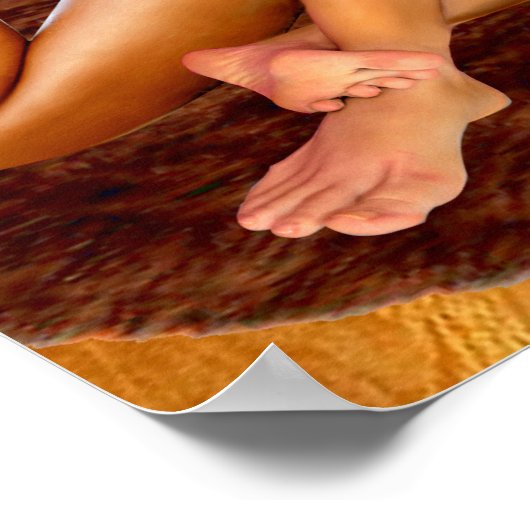 COWGIRLS LOG CABIN PLAY WRESTLING POSTER (Ecke)