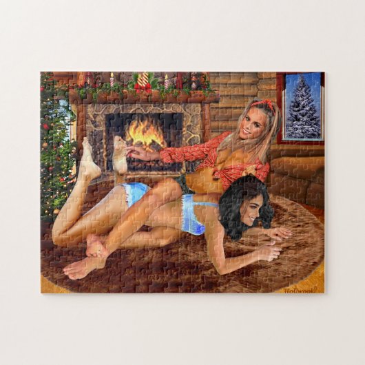 COWGIRLS LOG CABIN PLAY WRESTLING PUZZLE (Horizontal)