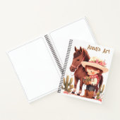 Cowgirl's Personalize Sketch Notizblock (Innenseite)