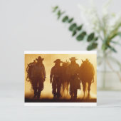 Cowgirls Postkarte (Stehend Vorderseite)
