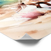 Cowgirl's Reiten auf der tropischen Insel Poster (Ecke)