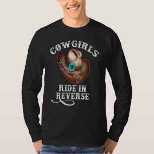 Cowgirls reiten rückwärts T-Shirt