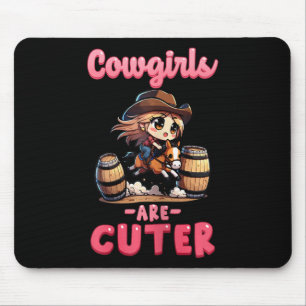 Cowgirls sind Niedlicher, wenn Reitpony und Pferde Mousepad