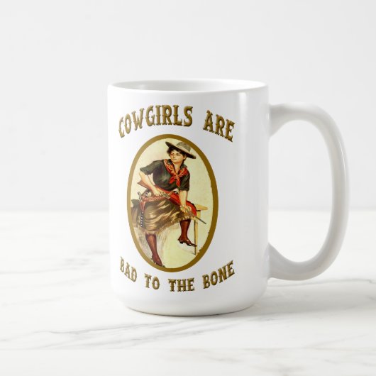 "Cowgirls sind zum Knochen" Western-Kaffee-Tasse Kaffeetasse (Rechts)