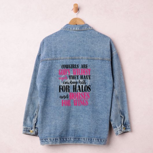 Cowgirls Typografie Pink Jeansjacke (Hangar)