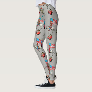 Cowgirls und Pferde drucken farbige Leggings