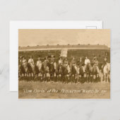 Cowgirls Vintag Foto 1911 Roundup Postkarte (Vorne/Hinten)