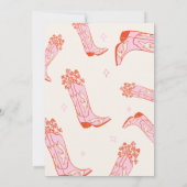 Cowgirls zum Geburtstag Einladung Tiny stimuliert  (Rückseite)