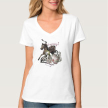 Cowgiry Vintag Cowgirl & Hobby Horse V-Neck