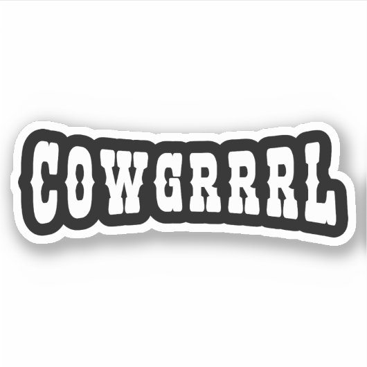 COWGRRRL AUFKLEBER (Vorderseite)
