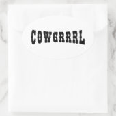 COWGRRRL OVALER AUFKLEBER (Tasche)