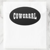 COWGRRRL OVALER AUFKLEBER (Tasche)