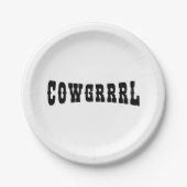 COWGRRRL PAPPTELLER (Vorderseite)